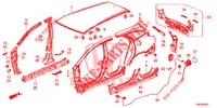 BUITEN PANELEN/ACHTER PANEEL  voor Honda CIVIC TOURER 1.8 SE 5 deuren 5-traps automatische versnellingsbak 2014