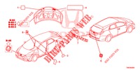 EMBLEMEN/WAARSCHUWINGSLABELS  voor Honda CIVIC TOURER 1.8 SE 5 deuren 5-traps automatische versnellingsbak 2014