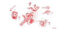 SLEUTEL CILINDER COMPONENTEN  voor Honda CIVIC TOURER 1.8 SE 5 deuren 5-traps automatische versnellingsbak 2014