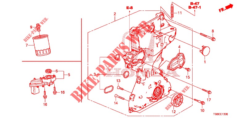 OLIEPOMP(HMT)  voor Honda CIVIC TOURER 1.8 ES 5 deuren 5-traps automatische versnellingsbak 2015