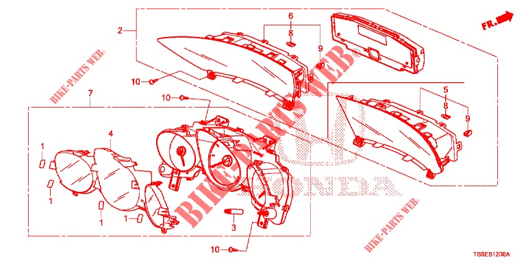 SNELHEIDSMETER  voor Honda CIVIC TOURER 1.8 ES 5 deuren 5-traps automatische versnellingsbak 2015