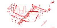 ACHTER BUMPER  voor Honda CIVIC TOURER 1.8 EX 5 deuren 5-traps automatische versnellingsbak 2015