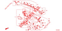ACHTERKLEP VOERING/ ACHTER PANEEL VOERING(2DE)  voor Honda CIVIC TOURER 1.8 EXGT 5 deuren 5-traps automatische versnellingsbak 2016