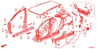 BUITEN PANELEN/ACHTER PANEEL  voor Honda CIVIC TOURER 1.8 EX 5 deuren 5-traps automatische versnellingsbak 2017