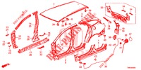 BUITEN PANELEN/ACHTER PANEEL  voor Honda CIVIC TOURER 1.8 EXGT 5 deuren 5-traps automatische versnellingsbak 2017