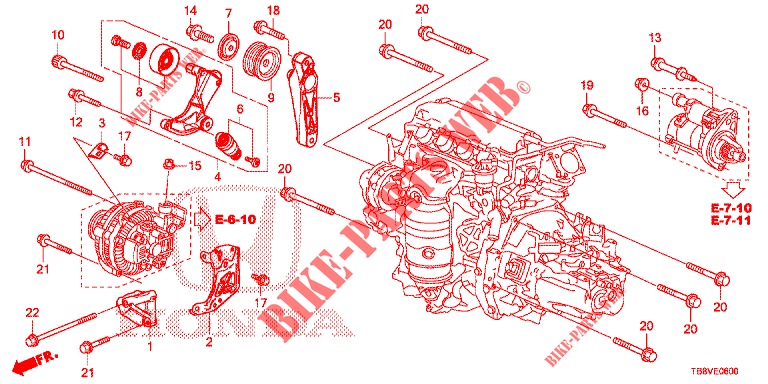 AUTOMATISCH SPANNER  voor Honda CIVIC TOURER 1.8 SE 5 deuren 5-traps automatische versnellingsbak 2017
