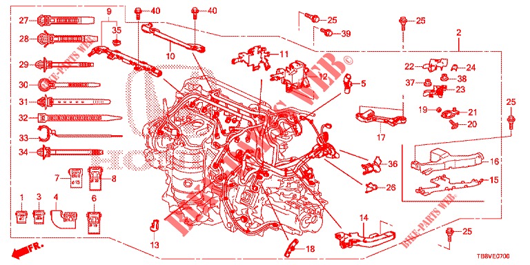 BEDRADINGSBUNDEL(1)  voor Honda CIVIC TOURER 1.8 SE 5 deuren 5-traps automatische versnellingsbak 2017