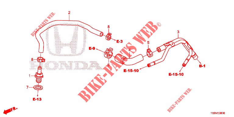 ONTLUCHTER PIJP( '05)  voor Honda CIVIC TOURER 1.8 SE 5 deuren 5-traps automatische versnellingsbak 2017