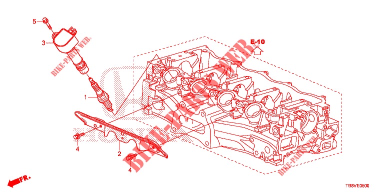 STEKKER GAT SPOEL  voor Honda CIVIC TOURER 1.8 SE 5 deuren 5-traps automatische versnellingsbak 2017