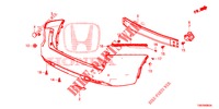 ACHTER BUMPER  voor Honda CIVIC TOURER 1.8 ES 5 deuren 6-versnellings handgeschakelde versnellingsbak 2014