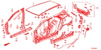 BUITEN PANELEN/ACHTER PANEEL  voor Honda CIVIC TOURER 1.8 ES 5 deuren 6-versnellings handgeschakelde versnellingsbak 2014