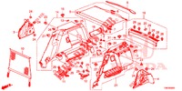 KOFFERBAK ZIJ BEKLEDING  voor Honda CIVIC TOURER 1.8 ES 5 deuren 6-versnellings handgeschakelde versnellingsbak 2014