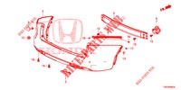 ACHTER BUMPER  voor Honda CIVIC TOURER 1.8 LIFESTYLE 5 deuren 6-versnellings handgeschakelde versnellingsbak 2014
