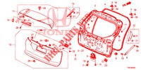 ACHTERKLEP PANEEL(2DE)  voor Honda CIVIC TOURER 1.8 LIFESTYLE 5 deuren 6-versnellings handgeschakelde versnellingsbak 2014
