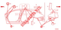 DOORVOERTULLE (LATERAL) voor Honda CIVIC TOURER 1.8 LIFESTYLE 5 deuren 6-versnellings handgeschakelde versnellingsbak 2014