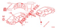 EMBLEMEN/WAARSCHUWINGSLABELS  voor Honda CIVIC TOURER 1.8 LIFESTYLE 5 deuren 6-versnellings handgeschakelde versnellingsbak 2014
