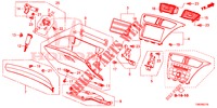 INSTRUMENTEN AFWERKING (COTE DE PASSAGER) (RH) voor Honda CIVIC TOURER 1.8 LIFESTYLE 5 deuren 6-versnellings handgeschakelde versnellingsbak 2014