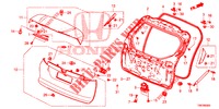 ACHTERKLEP PANEEL(2DE)  voor Honda CIVIC TOURER 1.8 SE 5 deuren 6-versnellings handgeschakelde versnellingsbak 2014