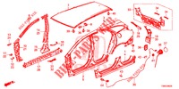BUITEN PANELEN/ACHTER PANEEL  voor Honda CIVIC TOURER 1.8 EX 5 deuren 6-versnellings handgeschakelde versnellingsbak 2015