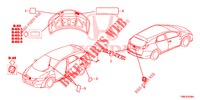 EMBLEMEN/WAARSCHUWINGSLABELS  voor Honda CIVIC TOURER 1.8 EX 5 deuren 6-versnellings handgeschakelde versnellingsbak 2015
