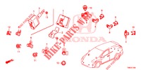 PARKEERSENSOR  voor Honda CIVIC TOURER 1.8 EX 5 deuren 6-versnellings handgeschakelde versnellingsbak 2015