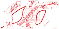 PILAAR AFWERKING (RH) voor Honda CIVIC TOURER 1.8 EX 5 deuren 6-versnellings handgeschakelde versnellingsbak 2015