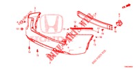 ACHTER BUMPER  voor Honda CIVIC TOURER 1.8 SE 5 deuren 6-versnellings handgeschakelde versnellingsbak 2015