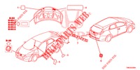 EMBLEMEN/WAARSCHUWINGSLABELS  voor Honda CIVIC TOURER 1.8 ES 5 deuren 6-versnellings handgeschakelde versnellingsbak 2016