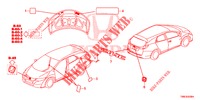 EMBLEMEN/WAARSCHUWINGSLABELS  voor Honda CIVIC TOURER 1.8 EX 5 deuren 6-versnellings handgeschakelde versnellingsbak 2016