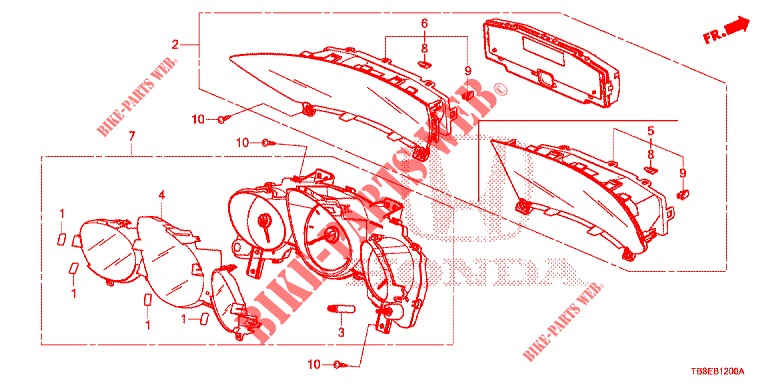 SNELHEIDSMETER  voor Honda CIVIC TOURER 1.8 EXGT 5 deuren 6-versnellings handgeschakelde versnellingsbak 2016