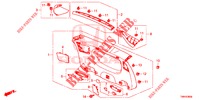 ACHTERKLEP VOERING/ ACHTER PANEEL VOERING(2DE)  voor Honda CIVIC TOURER 1.8 SE 5 deuren 6-versnellings handgeschakelde versnellingsbak 2017
