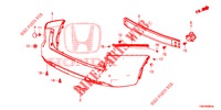 ACHTER BUMPER  voor Honda CIVIC TOURER DIESEL 1.6 ES 5 deuren 6-versnellings handgeschakelde versnellingsbak 2014