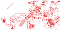 BEDIENINGSEENNEID (CABINE) (1) (RH) voor Honda CIVIC TOURER DIESEL 1.6 EXGT 5 deuren 6-versnellings handgeschakelde versnellingsbak 2014