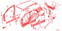 BUITEN PANELEN/ACHTER PANEEL  voor Honda CIVIC TOURER DIESEL 1.6 EXGT 5 deuren 6-versnellings handgeschakelde versnellingsbak 2014