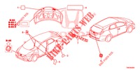 EMBLEMEN/WAARSCHUWINGSLABELS  voor Honda CIVIC TOURER DIESEL 1.6 EXGT 5 deuren 6-versnellings handgeschakelde versnellingsbak 2014
