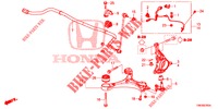 VOOR KNOKKEL  voor Honda CIVIC TOURER DIESEL 1.6 EXGT 5 deuren 6-versnellings handgeschakelde versnellingsbak 2014