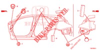 DOORVOERTULLE (LATERAL) voor Honda CIVIC TOURER DIESEL 1.6 LIFESTYLE 5 deuren 6-versnellings handgeschakelde versnellingsbak 2014