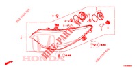 KOPLAMP  voor Honda CIVIC TOURER DIESEL 1.6 LIFESTYLE 5 deuren 6-versnellings handgeschakelde versnellingsbak 2014