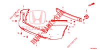 ACHTER BUMPER  voor Honda CIVIC TOURER DIESEL 1.6 SE 5 deuren 6-versnellings handgeschakelde versnellingsbak 2014