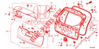 ACHTERKLEP PANEEL(2DE)  voor Honda CIVIC TOURER DIESEL 1.6 SE 5 deuren 6-versnellings handgeschakelde versnellingsbak 2014