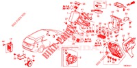 BEDIENINGSEENNEID (CABINE) (1) (RH) voor Honda CIVIC TOURER DIESEL 1.6 SE 5 deuren 6-versnellings handgeschakelde versnellingsbak 2014