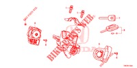 SLEUTEL CILINDER COMPONENTEN  voor Honda CIVIC TOURER DIESEL 1.6 SE 5 deuren 6-versnellings handgeschakelde versnellingsbak 2014