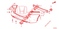 ACHTER BUMPER  voor Honda CIVIC TOURER DIESEL 1.6 ES 5 deuren 6-versnellings handgeschakelde versnellingsbak 2015