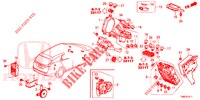 BEDIENINGSEENNEID (CABINE) (1) (RH) voor Honda CIVIC TOURER DIESEL 1.6 ES 5 deuren 6-versnellings handgeschakelde versnellingsbak 2015