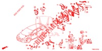 BEDIENINGSEENNEID (COMPARTIMENT MOTEUR) (1) (DIESEL) voor Honda CIVIC TOURER DIESEL 1.6 EX 5 deuren 6-versnellings handgeschakelde versnellingsbak 2015