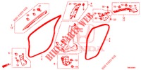 PILAAR AFWERKING (RH) voor Honda CIVIC TOURER DIESEL 1.6 EX 5 deuren 6-versnellings handgeschakelde versnellingsbak 2015