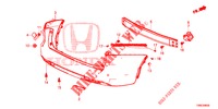 ACHTER BUMPER  voor Honda CIVIC TOURER DIESEL 1.6 EXGT 5 deuren 6-versnellings handgeschakelde versnellingsbak 2015