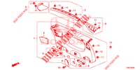 ACHTERKLEP VOERING/ ACHTER PANEEL VOERING(2DE)  voor Honda CIVIC TOURER DIESEL 1.6 EXGT 5 deuren 6-versnellings handgeschakelde versnellingsbak 2015