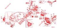 BEDIENINGSEENNEID (CABINE) (1) (RH) voor Honda CIVIC TOURER DIESEL 1.6 EXGT 5 deuren 6-versnellings handgeschakelde versnellingsbak 2015