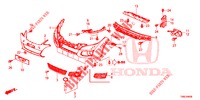 VOOR BUMPER  voor Honda CIVIC TOURER DIESEL 1.6 SE 5 deuren 6-versnellings handgeschakelde versnellingsbak 2015